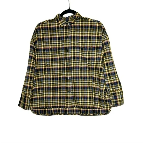 NWT Everlane Boxy Button-Down Plaid Soft Flannel Shirt, Oversized, Size Small - Picture 6 of 16